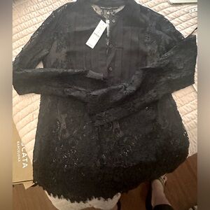 NWT WHBM Lace Blouse w/Cami - 2
